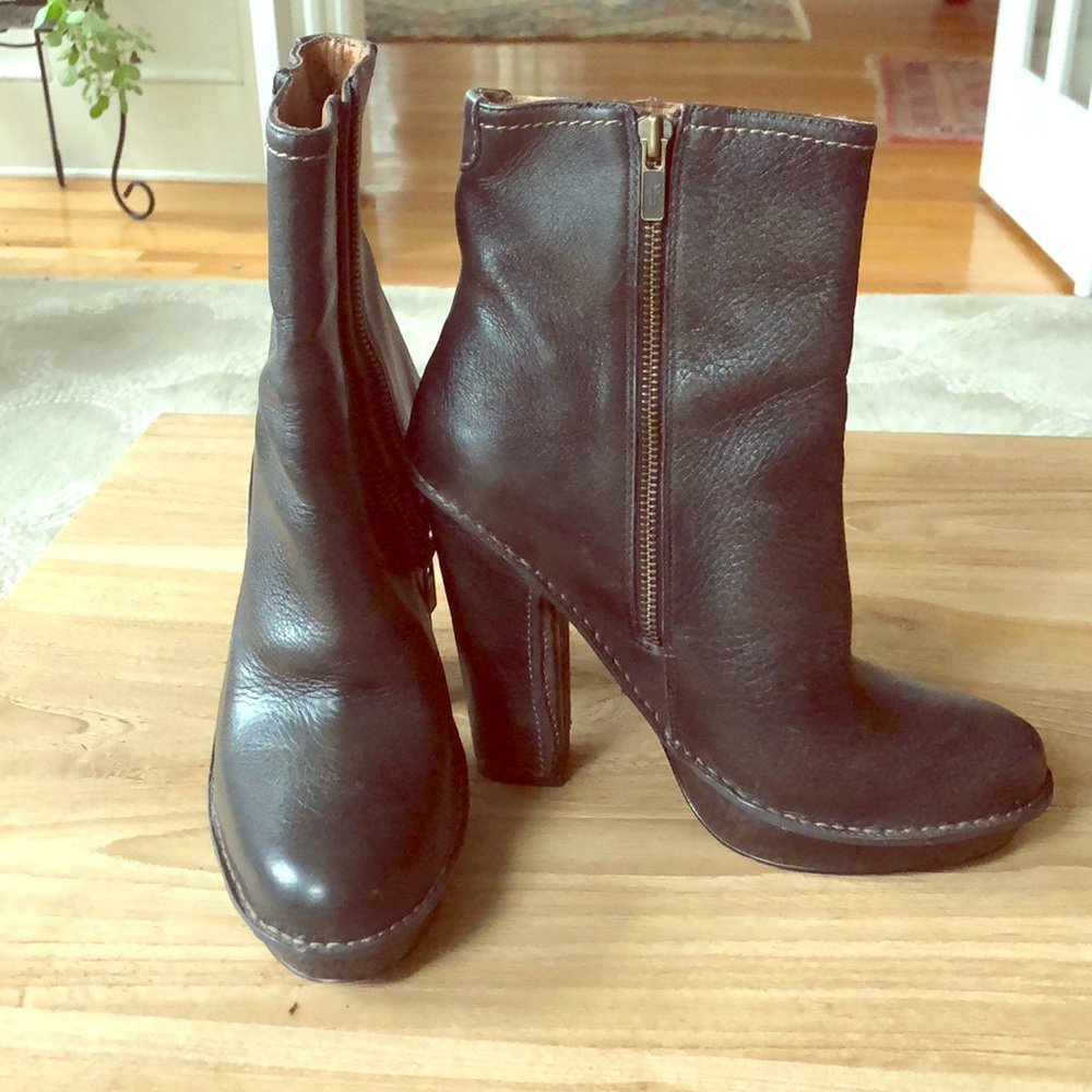 Frye platform booties